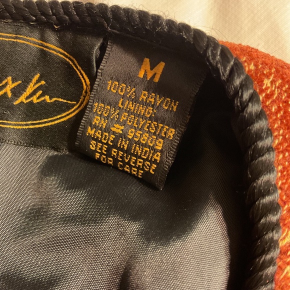 Vtg Alex Kim Patchwork Shacket Boho Artsy Lampwork Buttons M Gorgeous - Picture 7 of 8